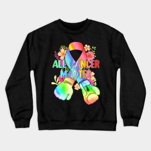 All Cancer Matter Boxing World Cancer Day 2024 Men Women Crewneck Sweatshirt